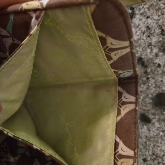 Vera Bradley Brown Floral Quilted Wallet - Picture 4 of 5